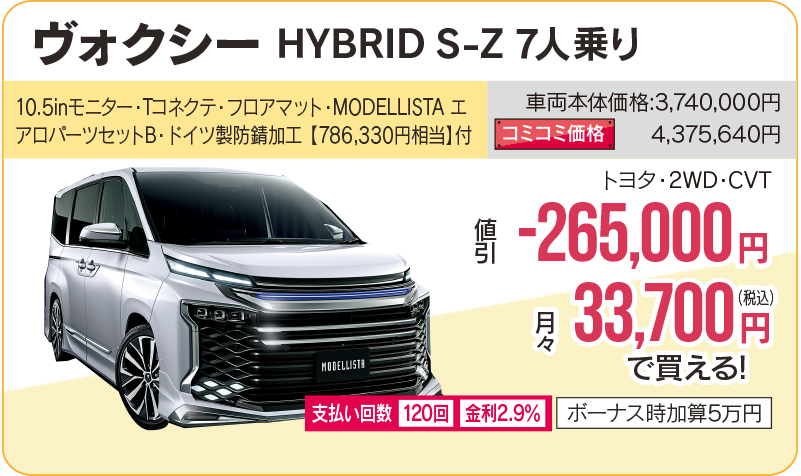 ヴォクシー HYBRID S-Z 7人乗り